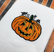 Load image into Gallery viewer, Pumpkin machine embroidery design - Jack-O-Lantern