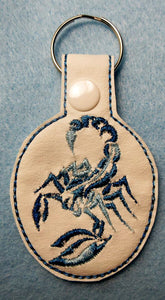 Scorpion Snap Tab machine embroidery design