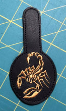 Load image into Gallery viewer, Scorpion Snap Tab machine embroidery design