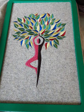 Load image into Gallery viewer, Yoga Tree Pose - Vrksasana - machine embroidery design