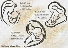 Load image into Gallery viewer, Baby and mother machine embroidery designs - set of 3 qty