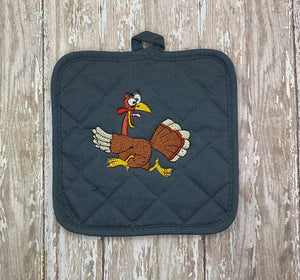 Running Turkey machine embroidery design - Thanksgiving Day