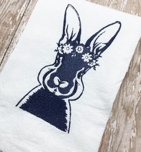 Rabbit machine embroidery design