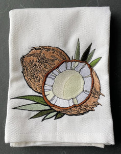 Coconut machine embroidery design