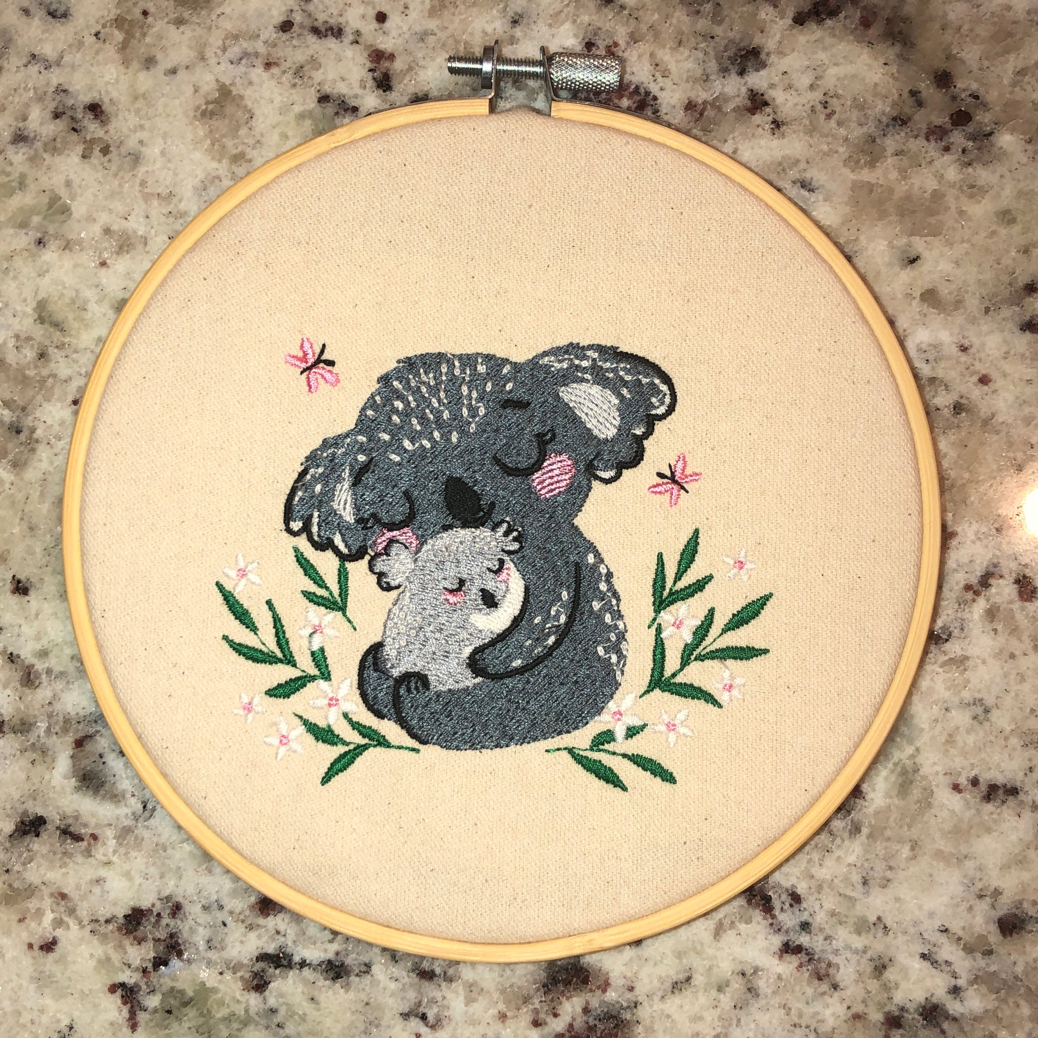 Koala with baby machine embroidery design – Stitching Blues