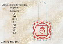 Load image into Gallery viewer, Root Chakra - Muladhara Snap Tab machine embroidery design