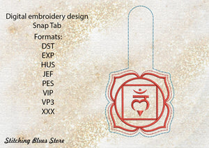 Root Chakra - Muladhara Snap Tab machine embroidery design