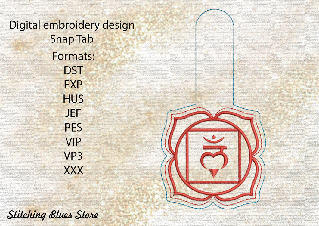 Root Chakra - Muladhara Snap Tab machine embroidery design
