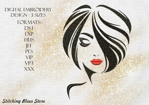 Pretty Woman machine embroidery design