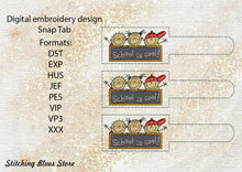 Load image into Gallery viewer, School is cool Snap Tab machine embroidery design