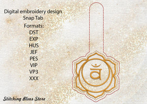 Sacral Chakra - Swadhisthana Snap Tab machine embroidery design