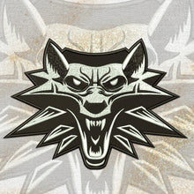 Load image into Gallery viewer, The Witcher Wolf medallion machine embroidery design