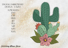 Load image into Gallery viewer, Cactus Bouquet machine embroidery design