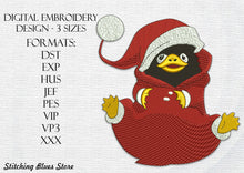 Load image into Gallery viewer, Christmas Penguin machine embroidery design