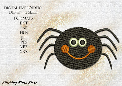 Cute Spider machine embroidery design