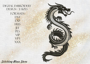 Ardent Dragon machine embroidery design