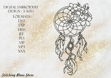 Load image into Gallery viewer, Dreamcatcher machine embroidery design