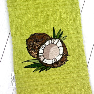 Coconut machine embroidery design