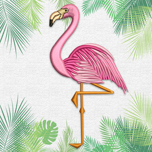 Flamingo machine embroidery design
