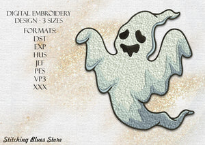 Ghost machine embroidery design