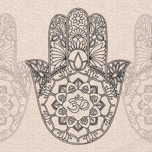 Hamsa the Hand of Fatima machine embroidery design