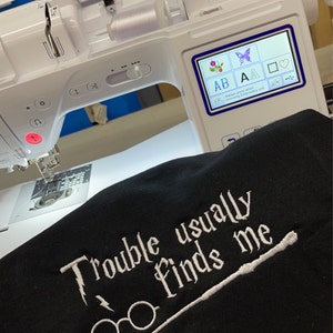 Trouble - machine embroidery design