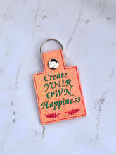 Load image into Gallery viewer, Create your own happiness Snap Tab machine embroidery design
