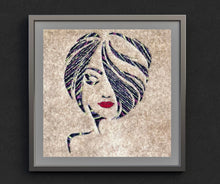 Load image into Gallery viewer, Pretty Woman machine embroidery design