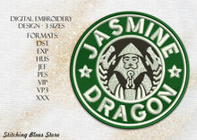Load image into Gallery viewer, Jasmine Dragon Uncle Iroh machine embroidery design - Avatar