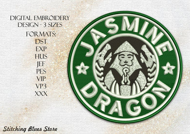 Jasmine Dragon Uncle Iroh machine embroidery design - Avatar