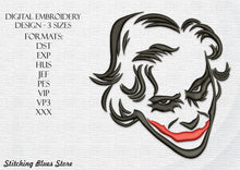 Load image into Gallery viewer, Villain Clown machine embroidery design