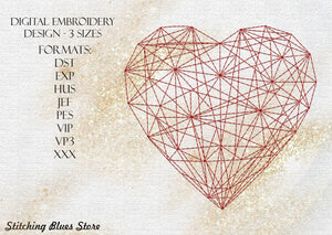 Magic Heart - Valentines Day - machine embroidery design