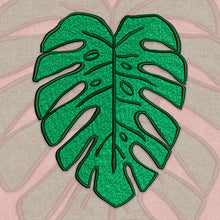 Load image into Gallery viewer, Tropical Monstera Leaf machine embroidery design