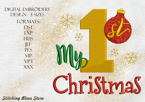 My 1st Christmas machine embroidery design