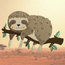 Load image into Gallery viewer, The sleepy Sloth - machine embroidery design