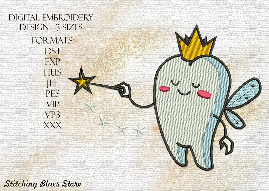 The Tooth Fairy machine embroidery design